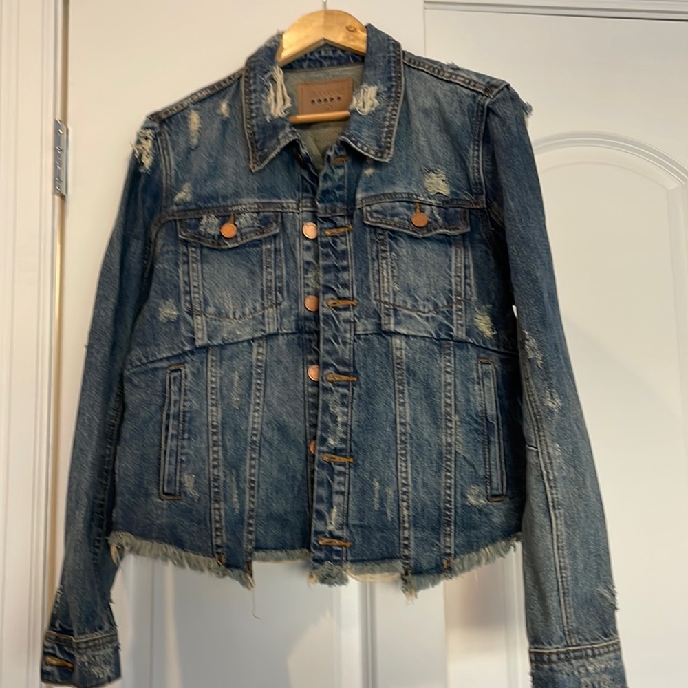 Blank NYC distressed jean jacket - Size M